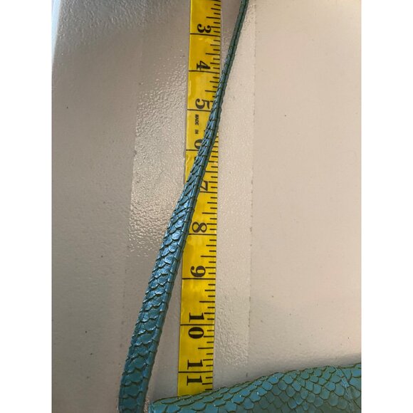 Jessica McClintock Faux Snakeskin Clutch Purse Magnetic Snap Shoulder Strap - Picture 11 of 11